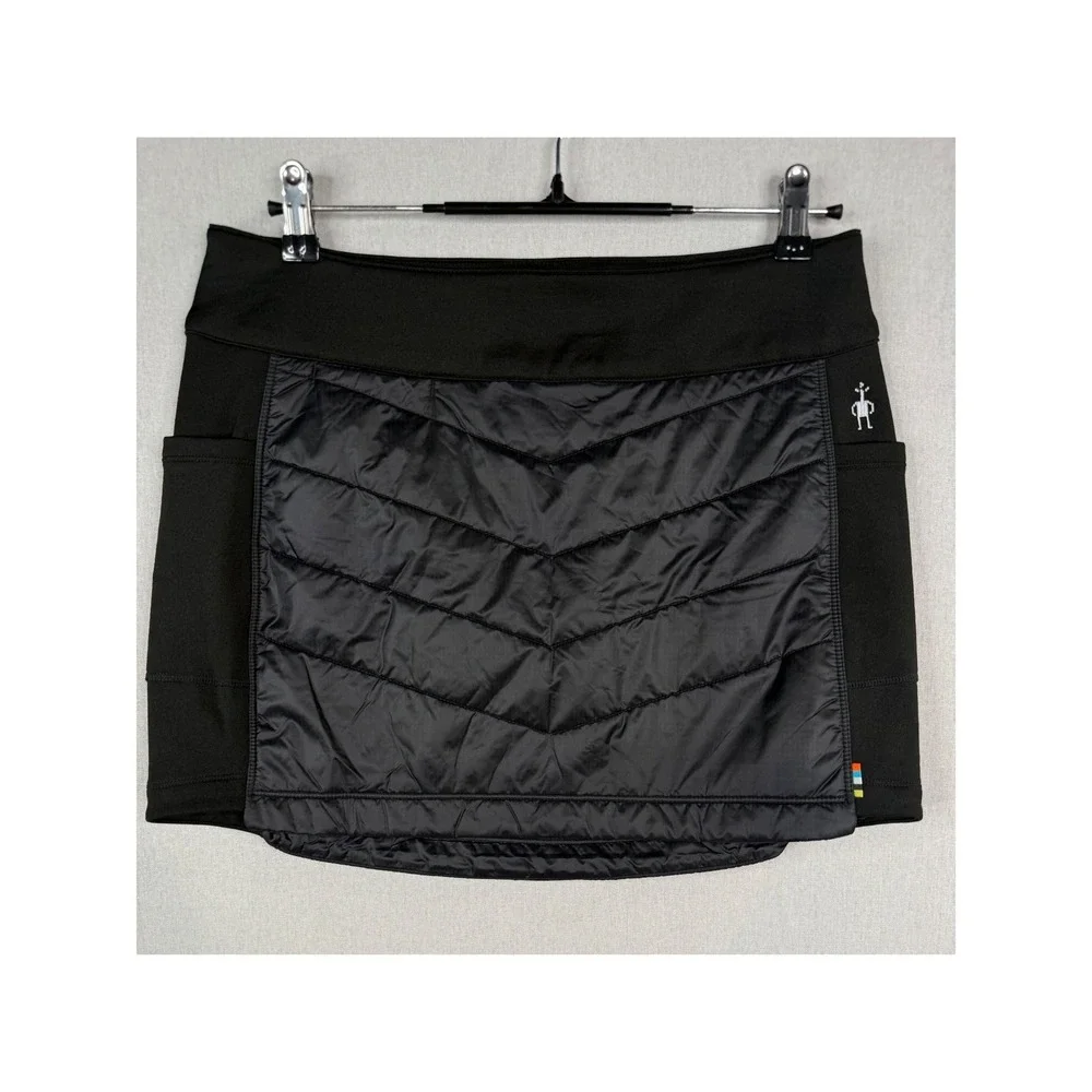 Smartwool Smartloft Pull On Skirt Women M Black Quilted Insulated Gorpcore NEW